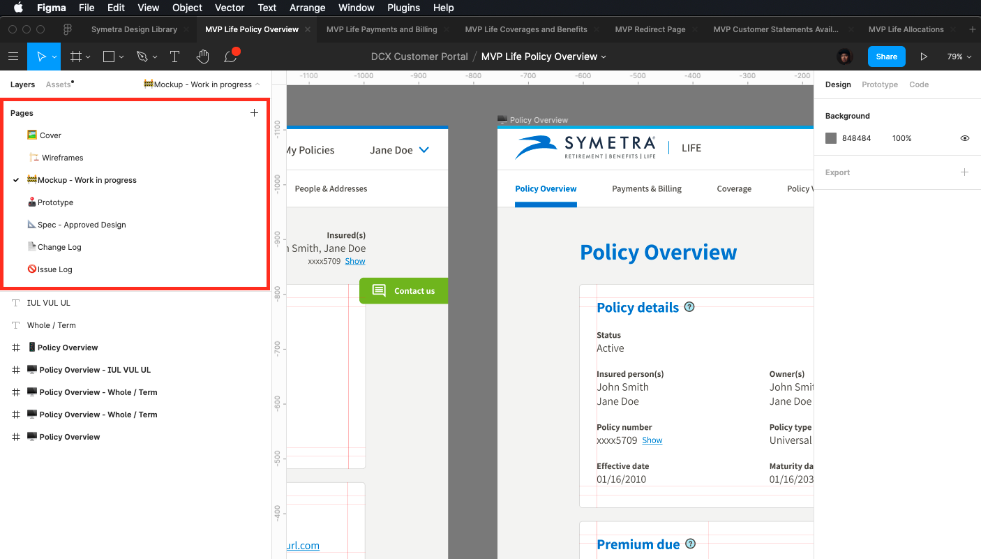 Figma Page Structure